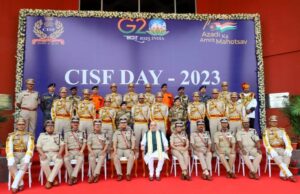 Union Home Minister and Minister of Cooperation Mr. Amit Shah attends the 54th Raising Day celebrations of the Central Industrial Security Force (CISF) as the Chief Guest at Hyderabad