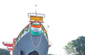 Launch of ‘Androth’, Second Ship of ASW SWC (GRSE) Project on 21 Mar 23 at M/s GRSE, Kolkata