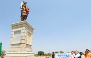 Union Home Minister and Minister of Cooperation, Shri Amit Shah inaugurates Gorata Martyr Memorial and Sardar Vallabhbhai Patel Memorial and hoists the 103 feet high tricolor at Gorata Maidan in Bidar, Karnataka
