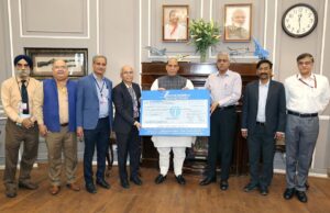 Raksha Mantri receives Rs. 224 Crore as Second Interim Dividend from BEL for FY 2022-23