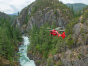 Helicopter flight paths to reduced emissions
