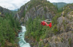 Helicopter flight paths to reduced emissions