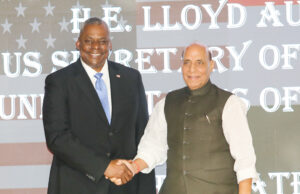 Raksha Mantri Shri Rajnath Singh & US Secretary of Defence Mr Lloyd Austin hold talks in New Delhi