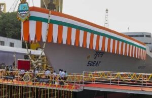 Indian Navy’s Latest Warship “Surat” Unveiled In Naval Ceremony